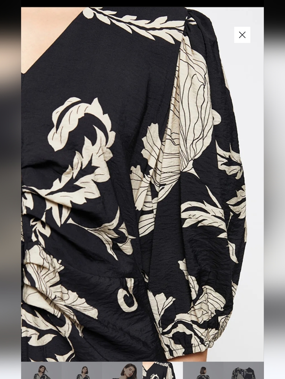 💛2 for $20💛 Bundle and save Black & Cream Floral V-Neck Dress - Picture 7 of 13